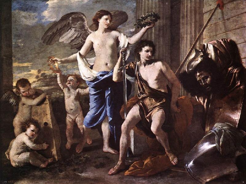 POUSSIN, Nicolas The Triumph of David a China oil painting art